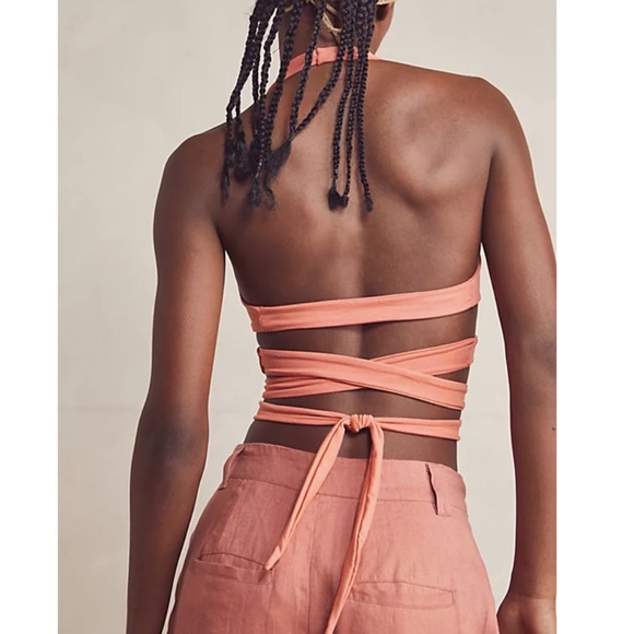 Free People Indah Creedance Halter Ties Top in Pastel. Size 1 (S). NWOT - Picture 3 of 9